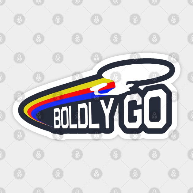 Boldly Go Sticker by PopCultureShirts